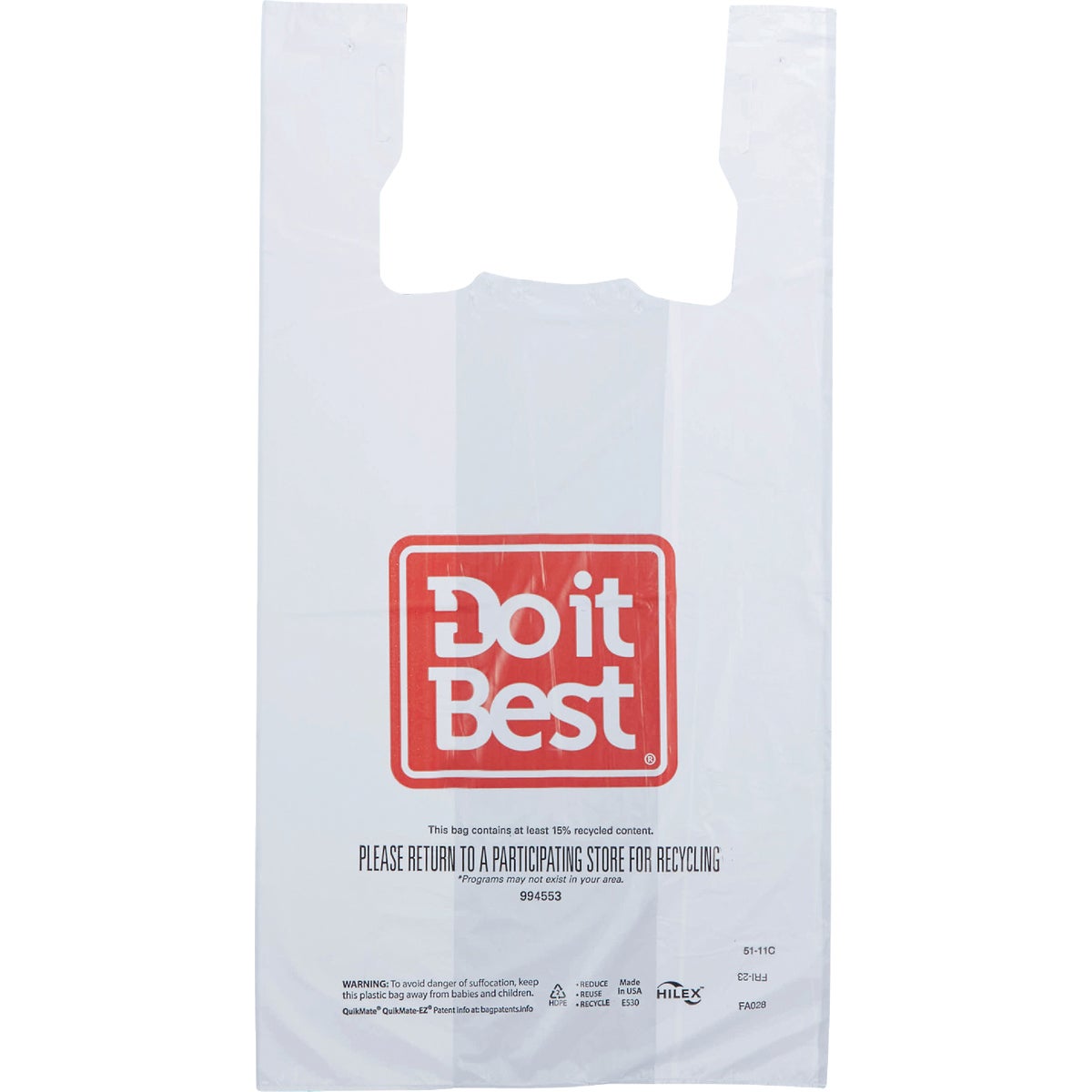 Do it Best Standard T-Shirt Shopping Bag (1000-Pack)