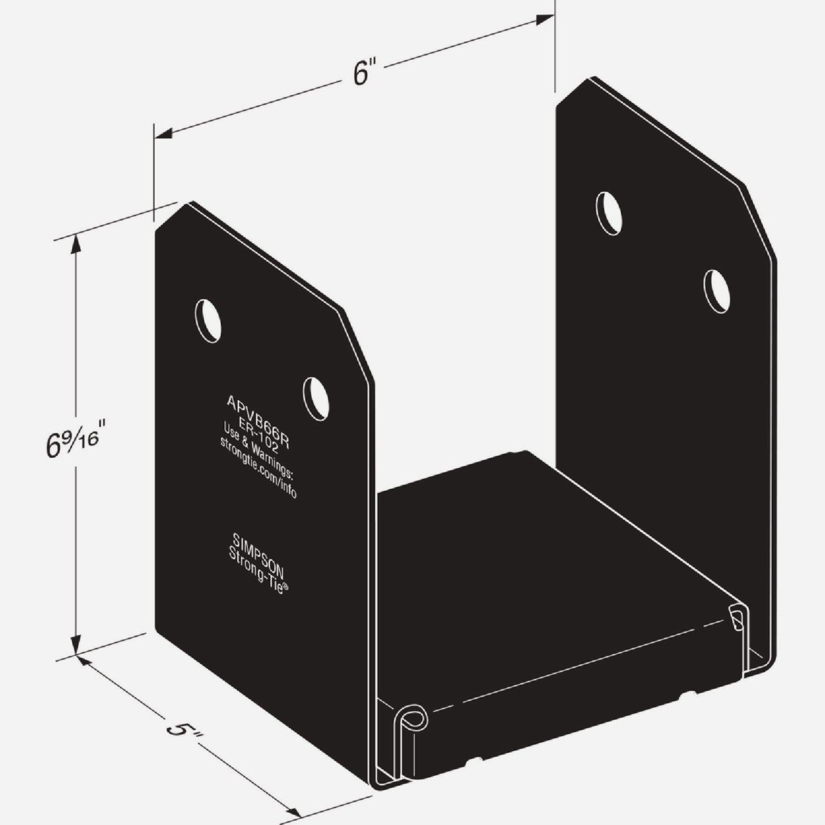 6X6 POSTBASE ZMAX12GA