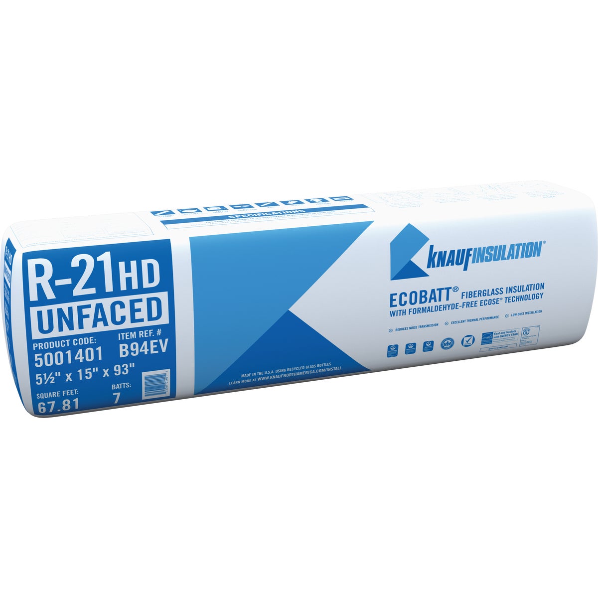 R21 15"X93"FBRGLS INSLTN