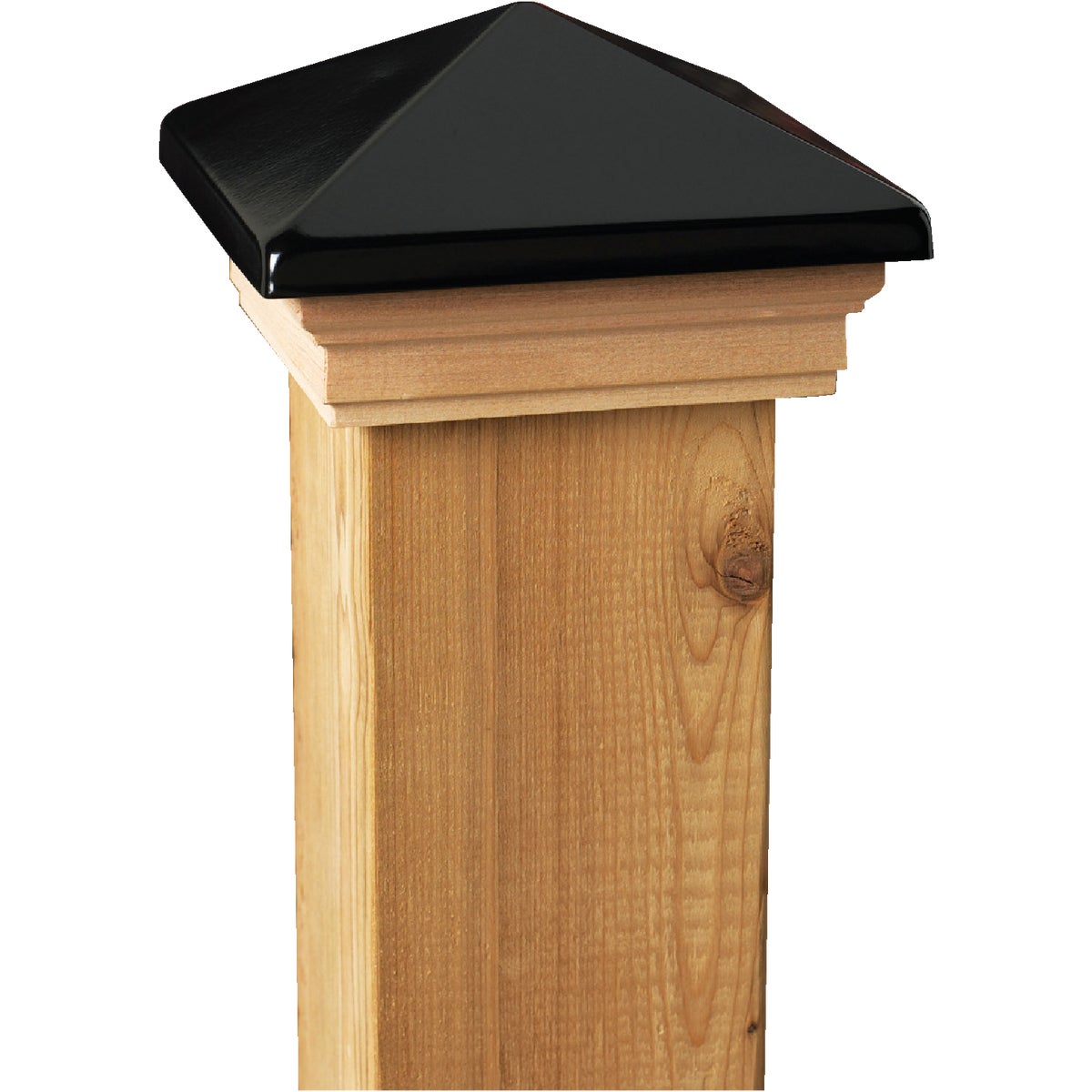 4X4 BLK/CDR VCT POST CAP