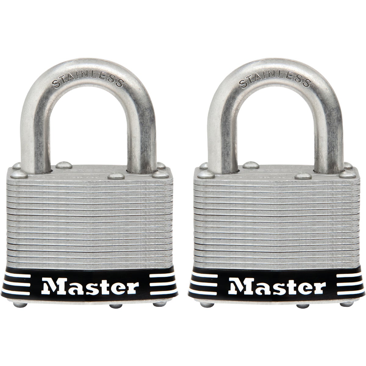 Master Lock 2 In. Laminated Stainless Steel Keyed Padlock With 1 In. Shackle 200032