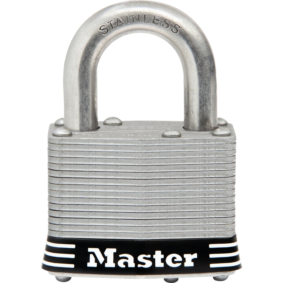 Master Lock 2 In. Laminated Stainless Steel Keyed Padlock With 1 In. Shackle 200040