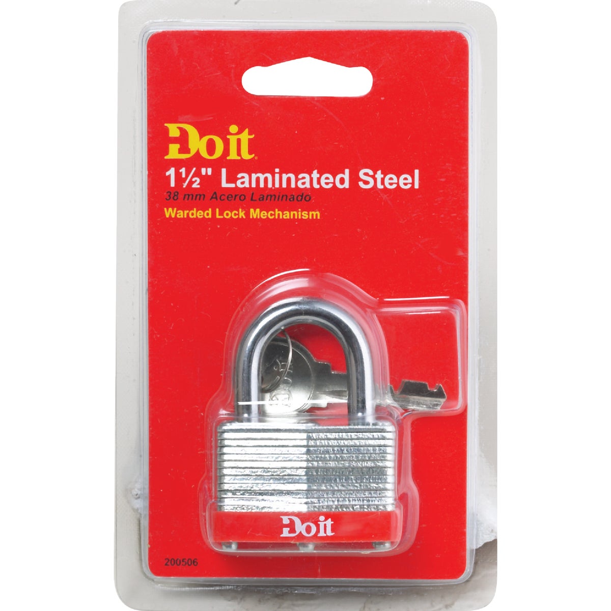 Do it 1-1/2 In. Wide Warded Steel Padlock 200506