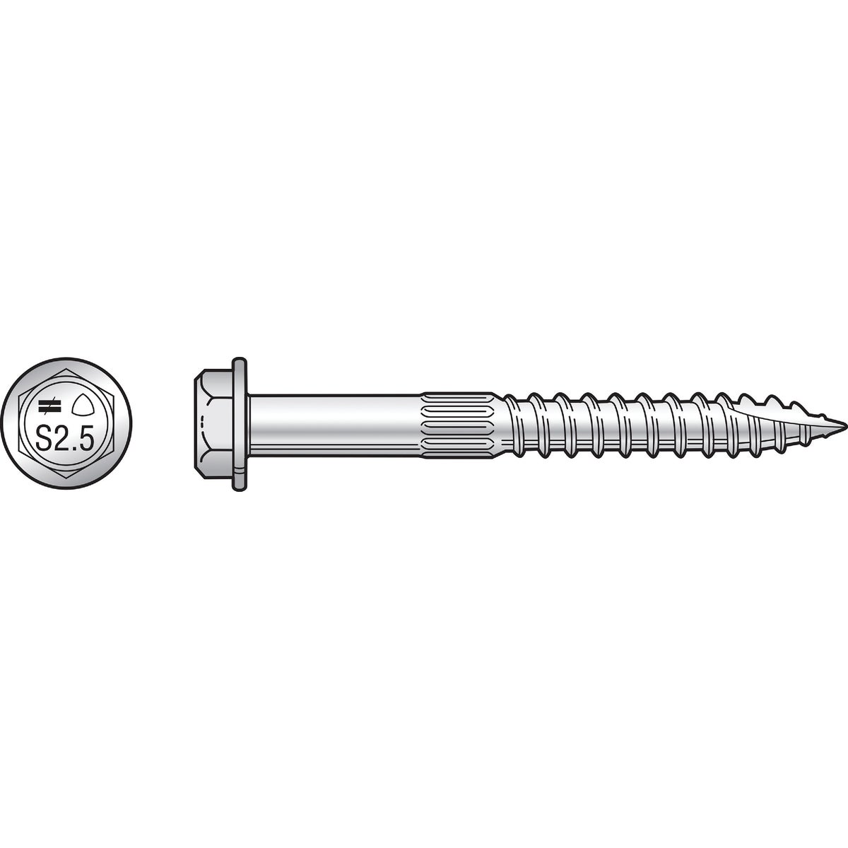 200PC 1/4X2-1/2 WD SCREW