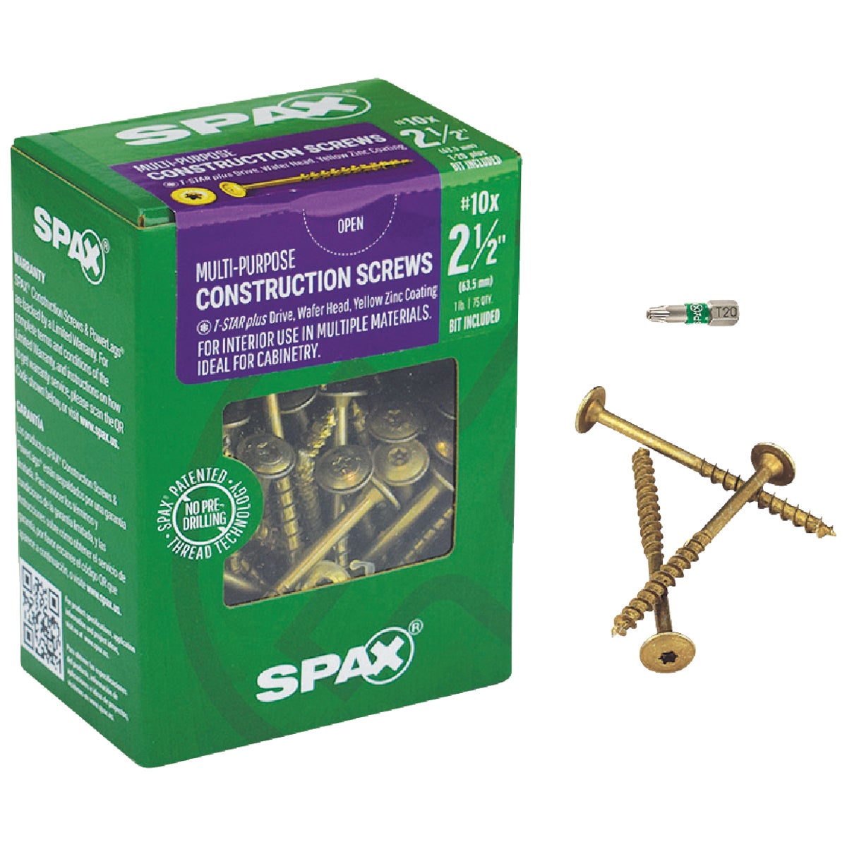 10X2-1/2 MP WH INT SCREW