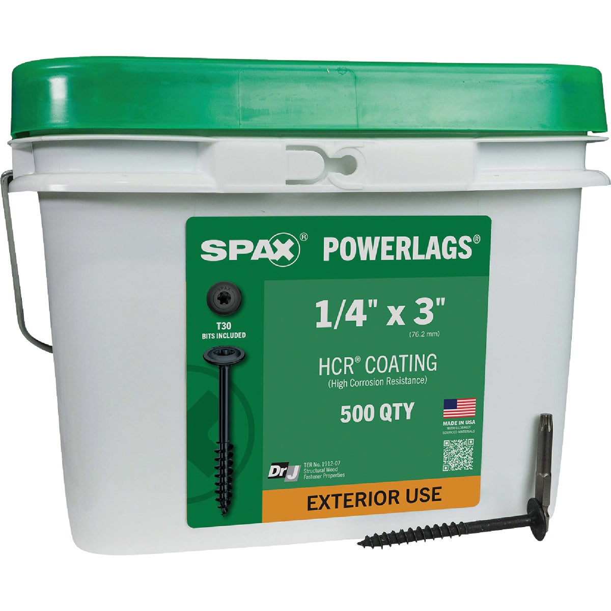 1/4X3-BK WH LAG SCREW