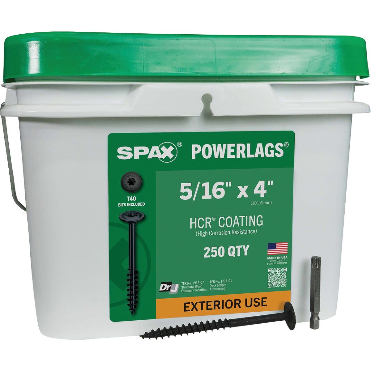 5/16X4-BK WH LAG SCREW