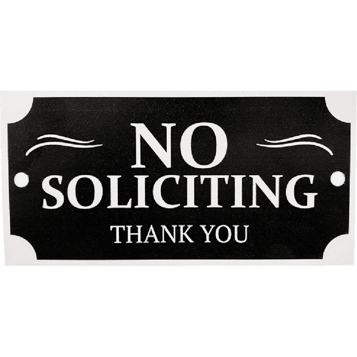 NO SOLICITING PLAQUE