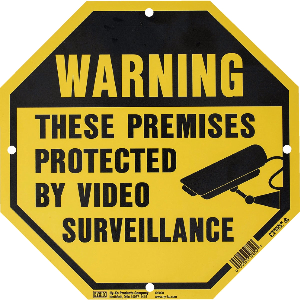 9X9 VIDEO SURV SIGN