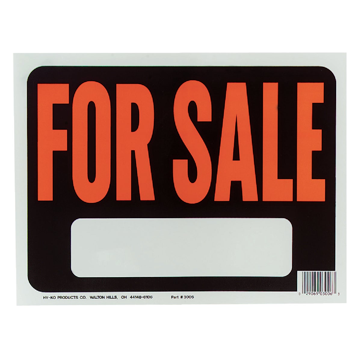 Hy-Ko Plastic Sign, For Sale 205539
