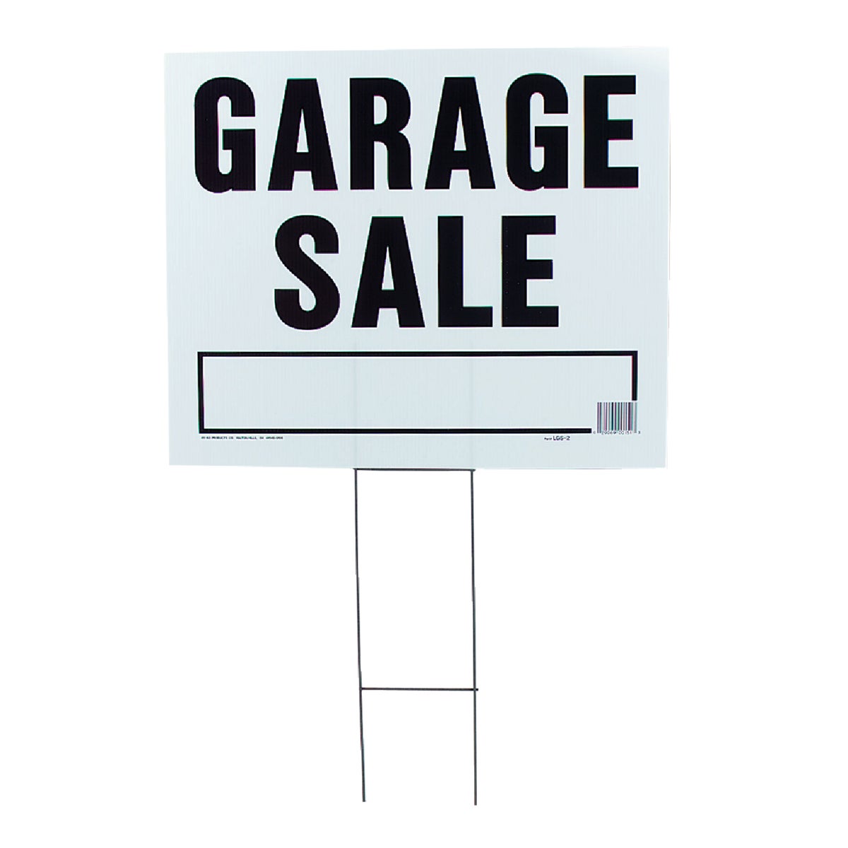 Hy-Ko Corrugated Plastic Sign, Garage Sale 207640