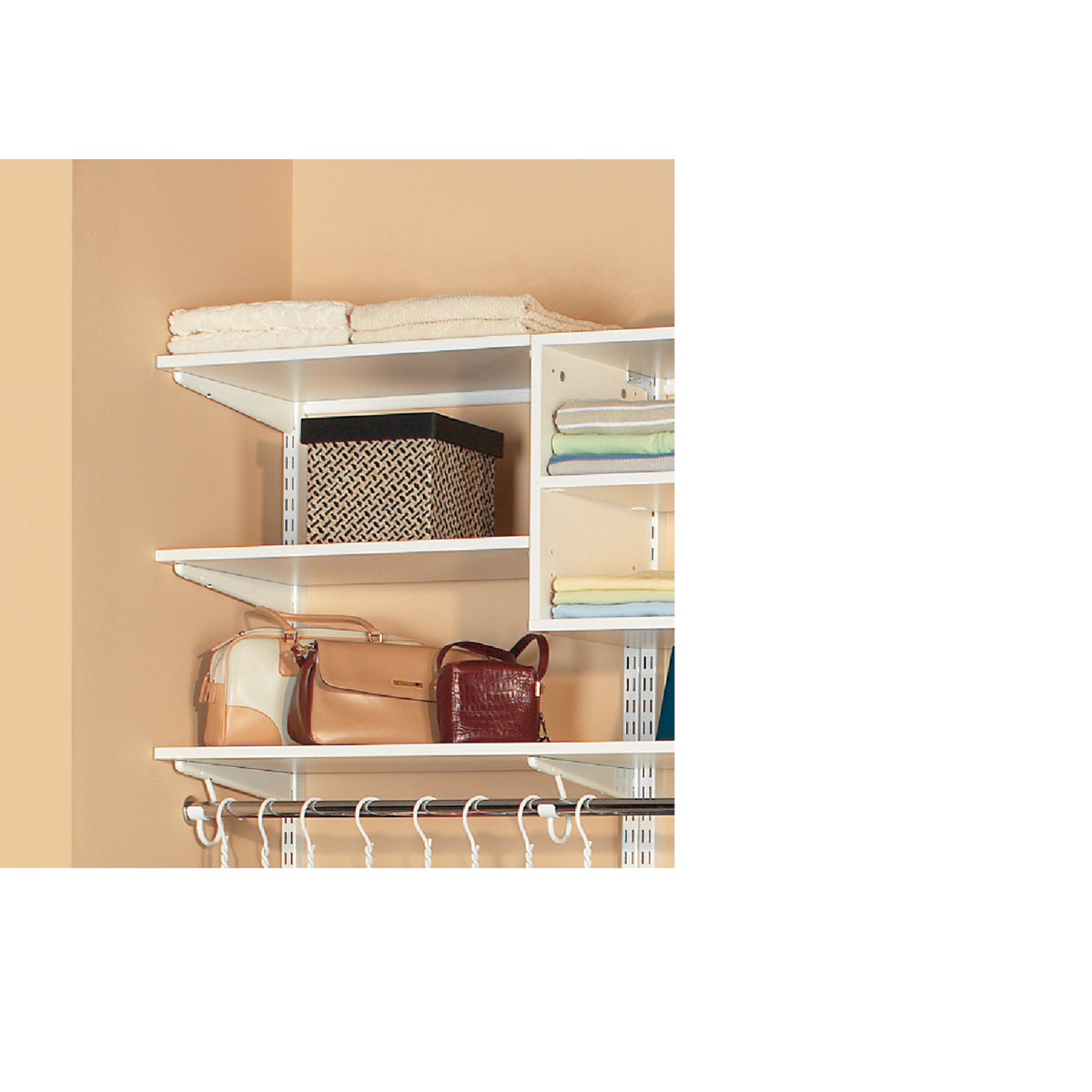 3 WHITE MELAMINE SHELF