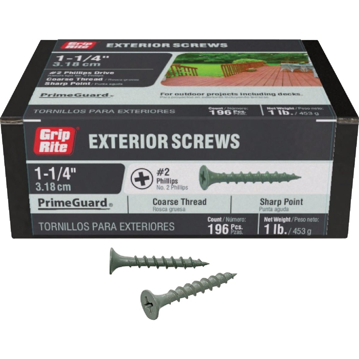 1LB 1-1/4" EXT SCREW