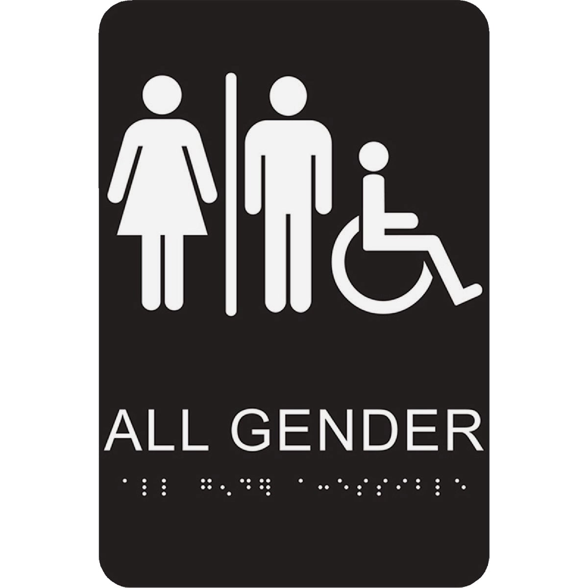 BRAILLE ALL GENDER SIGN