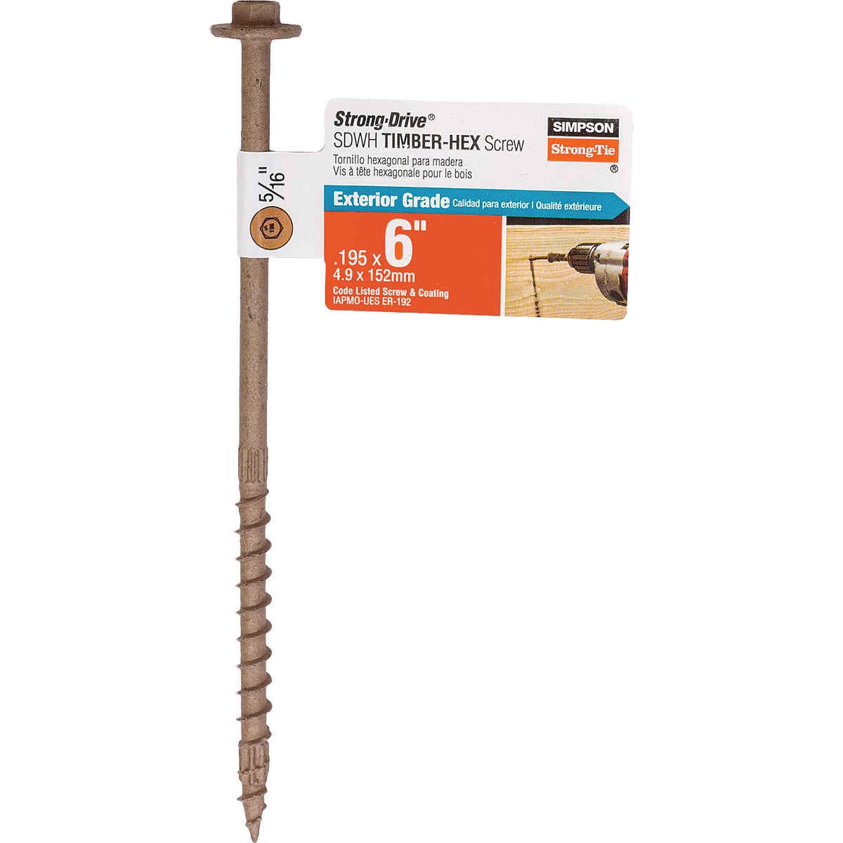 6" STRUC FLAG HX SCREW