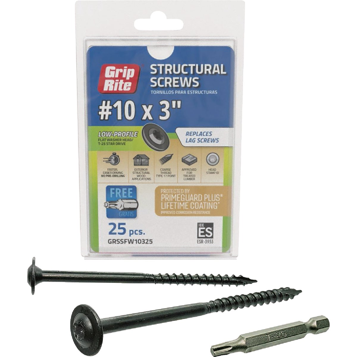 25CT #10X3 STRUCT SCREW