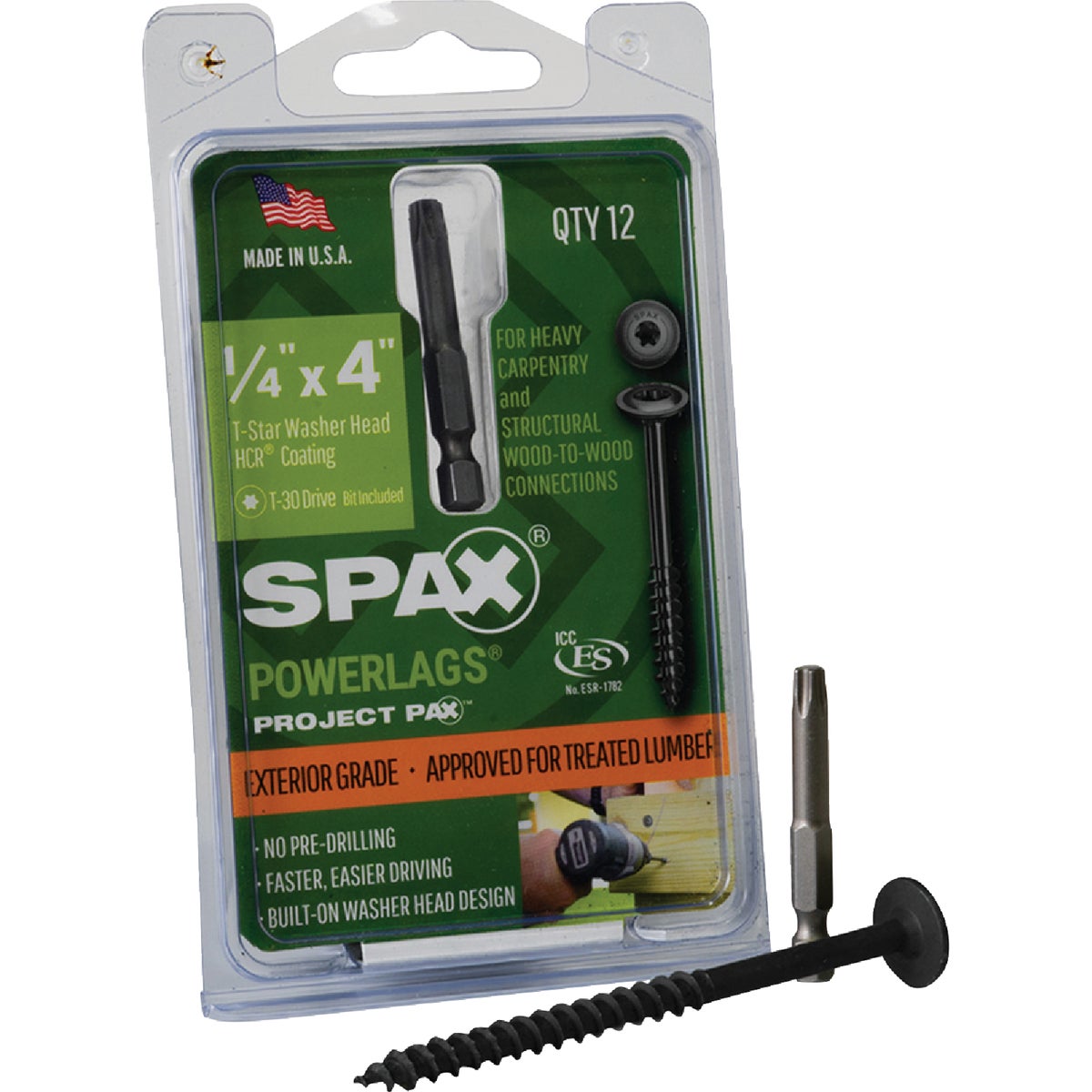 1/4X4 WH PWRLG SCREW