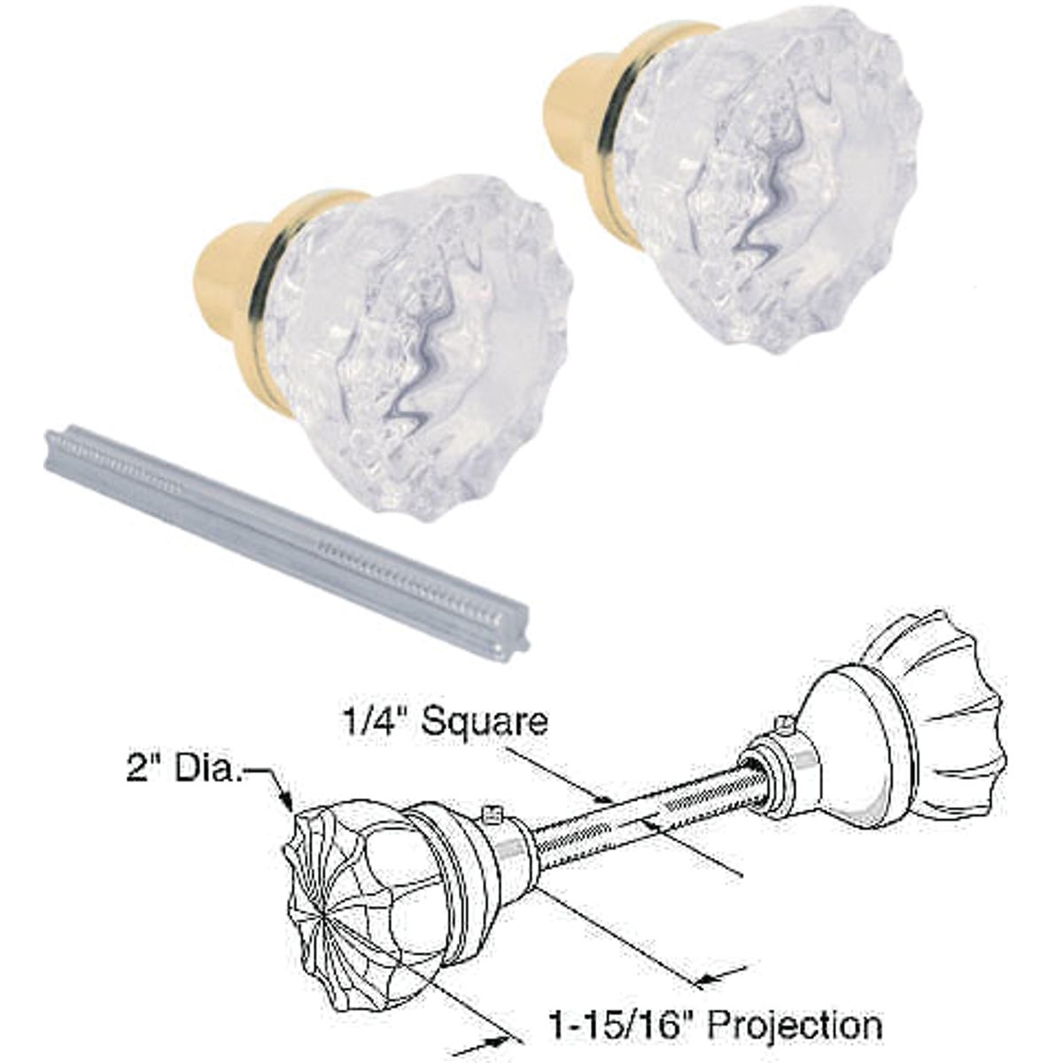 CRYSTAL DOOR KNOBSET