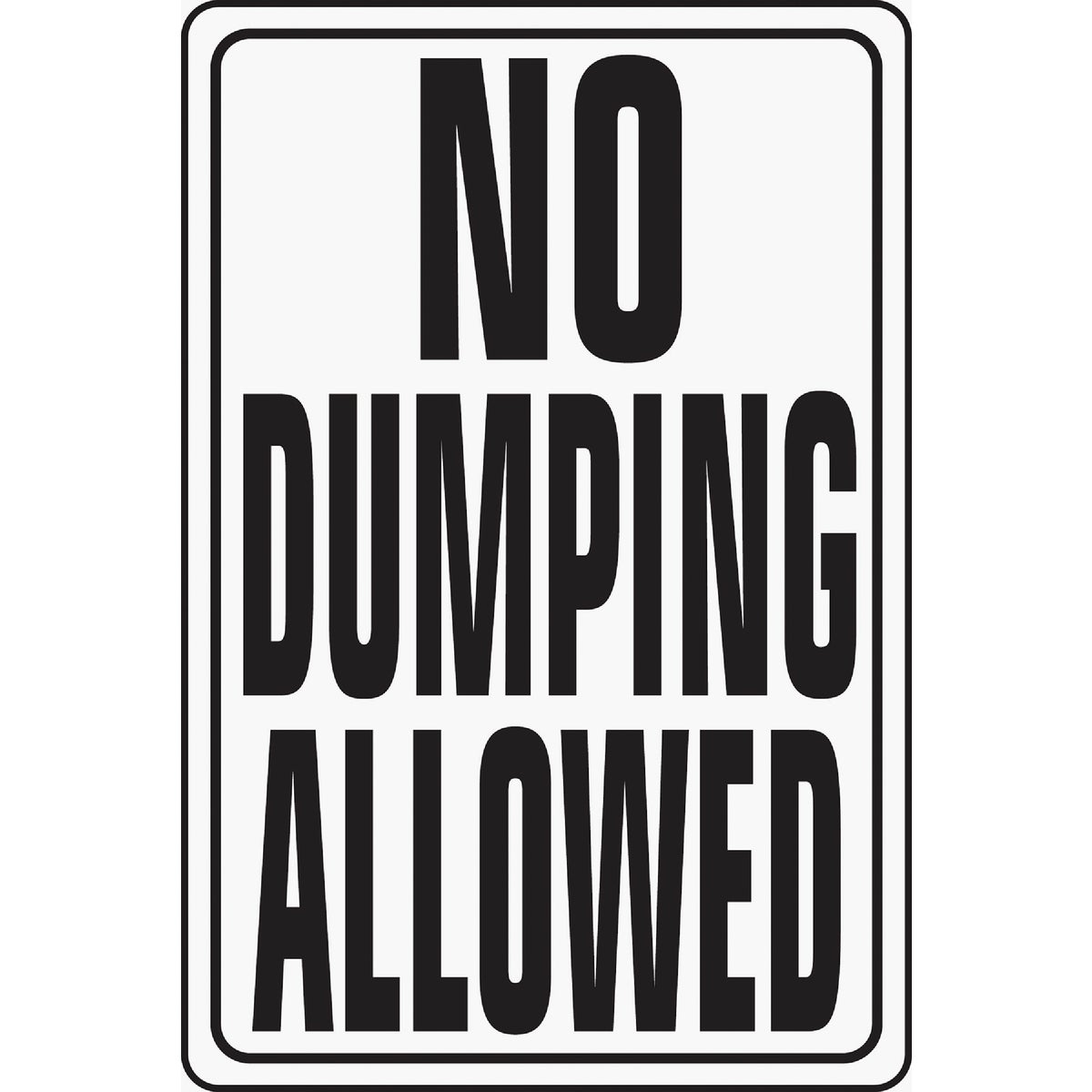 12X18 NO DUMPING SIGN