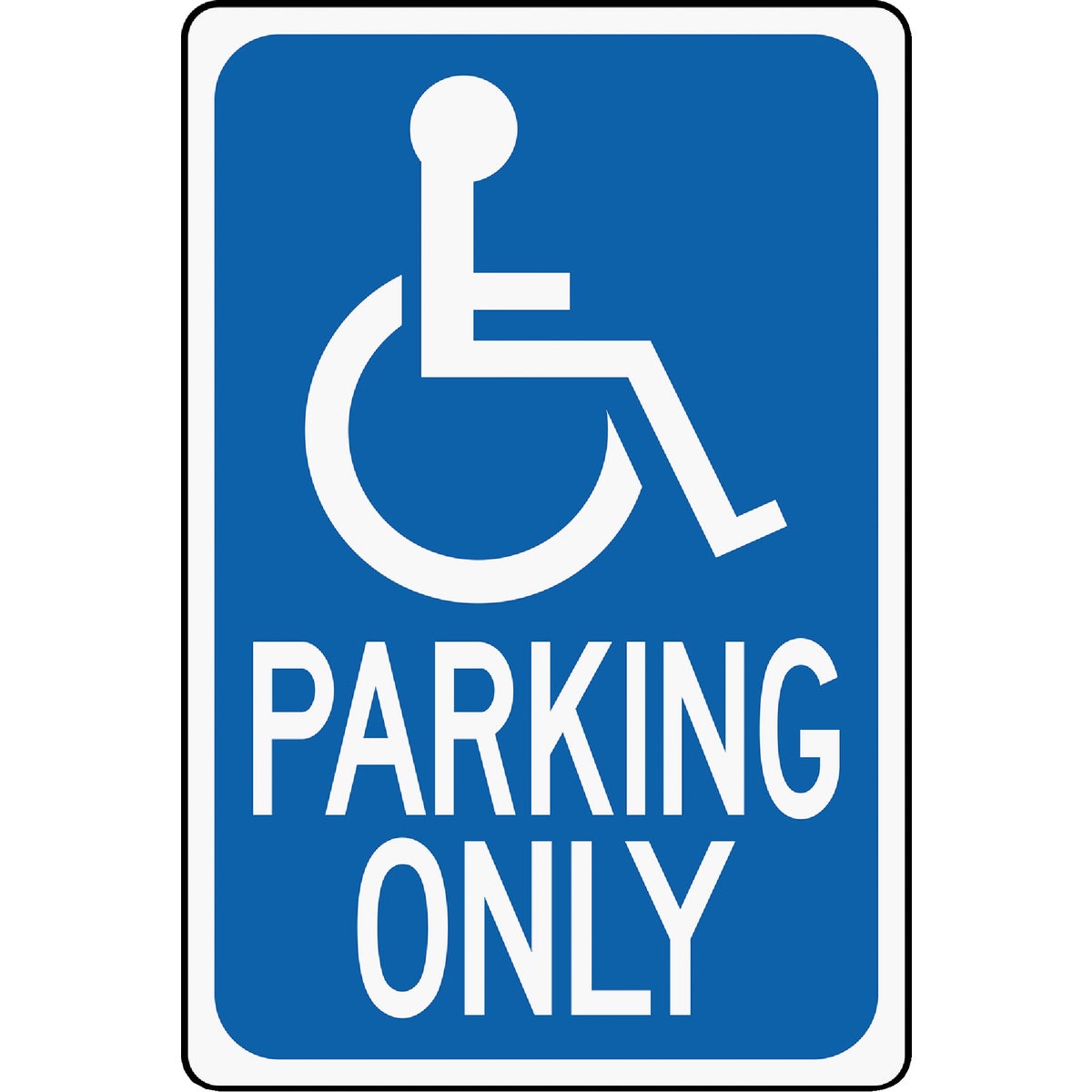Hy-Ko Heavy-Duty Aluminum Sign, Handicap Parking Only 224723