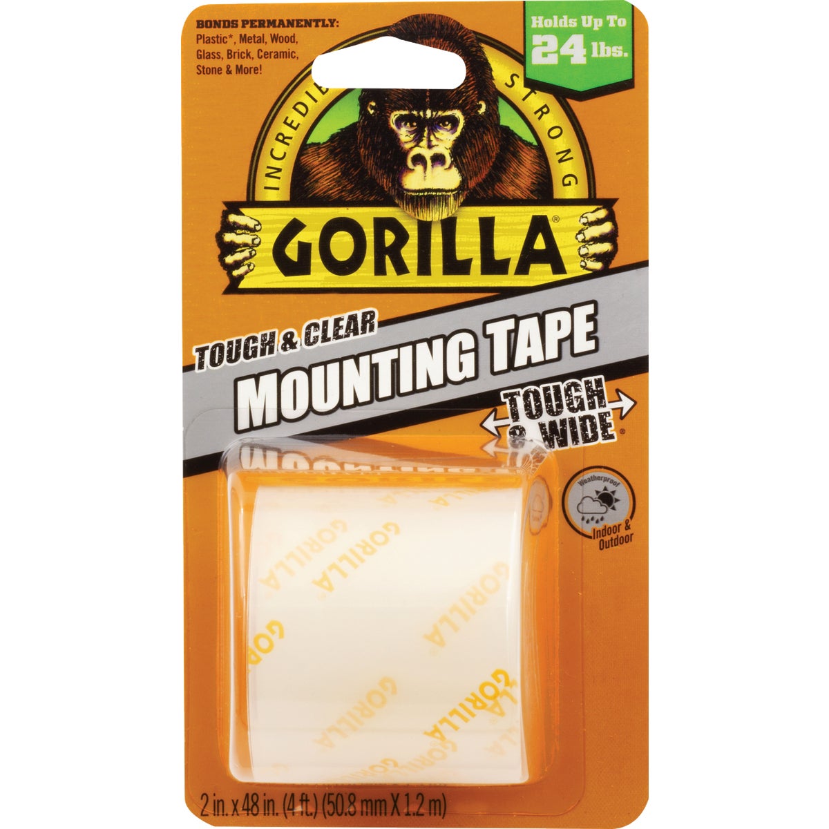 Gorilla 2 In. x 48 In. Tough & Clear Mounting Tape (24 Lb. Capacity) 226128