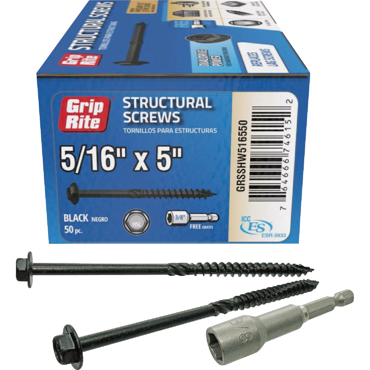 50CT 5/16X5 STRUC SCREW