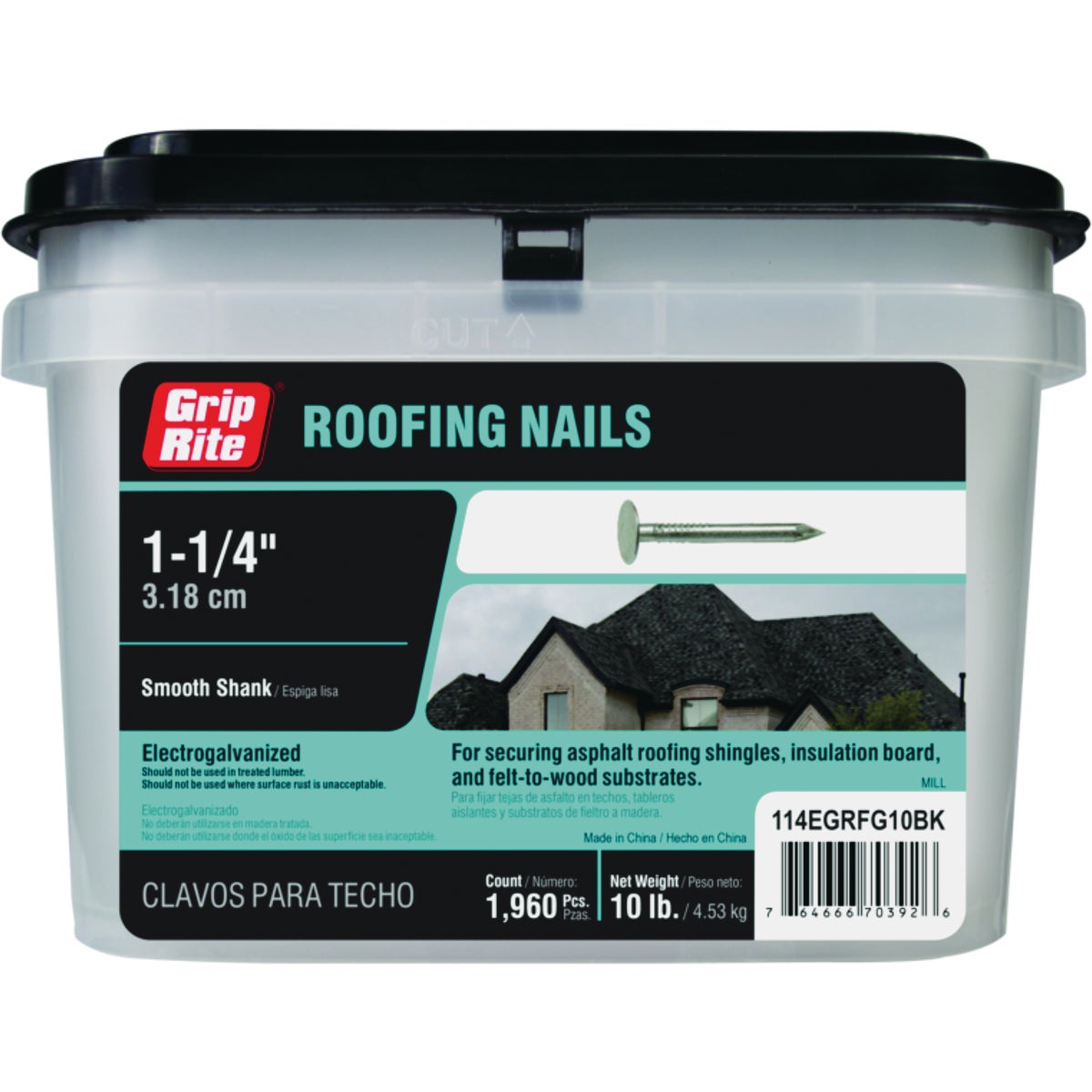 10LB 1-1/4" EG ROOF NAIL