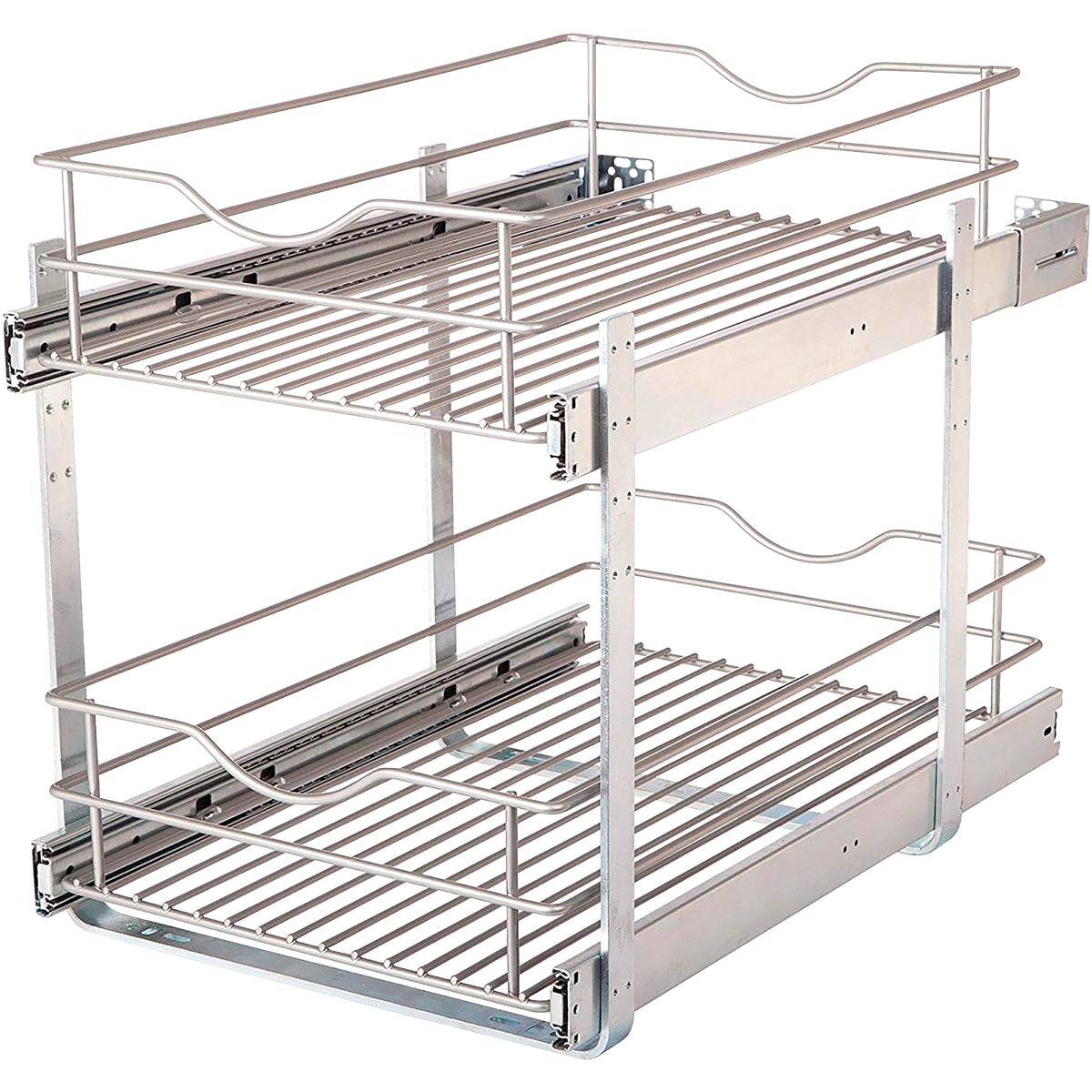 14" DBL PULLOUT BASKET