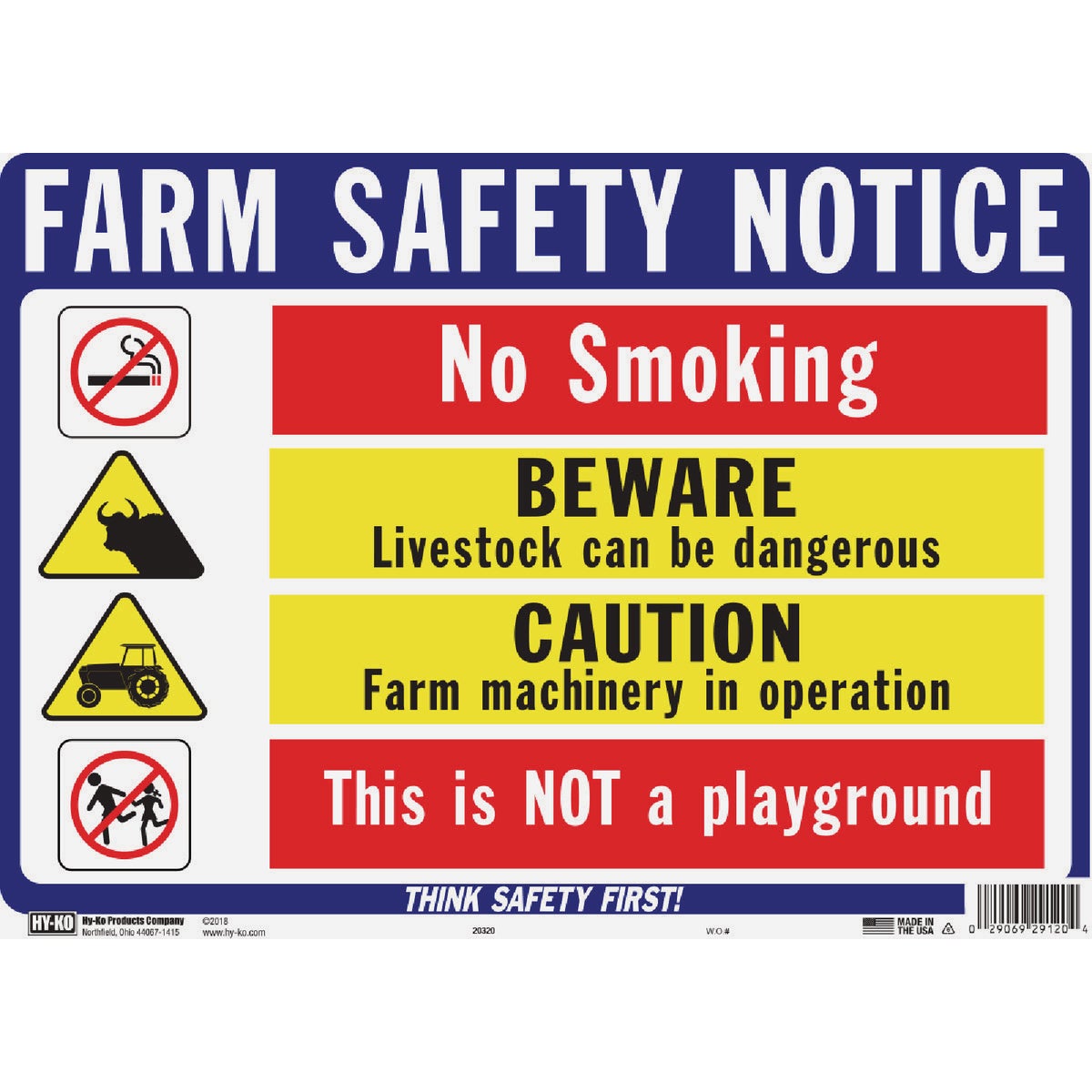 FARM SAFETY NOTICE SIGN