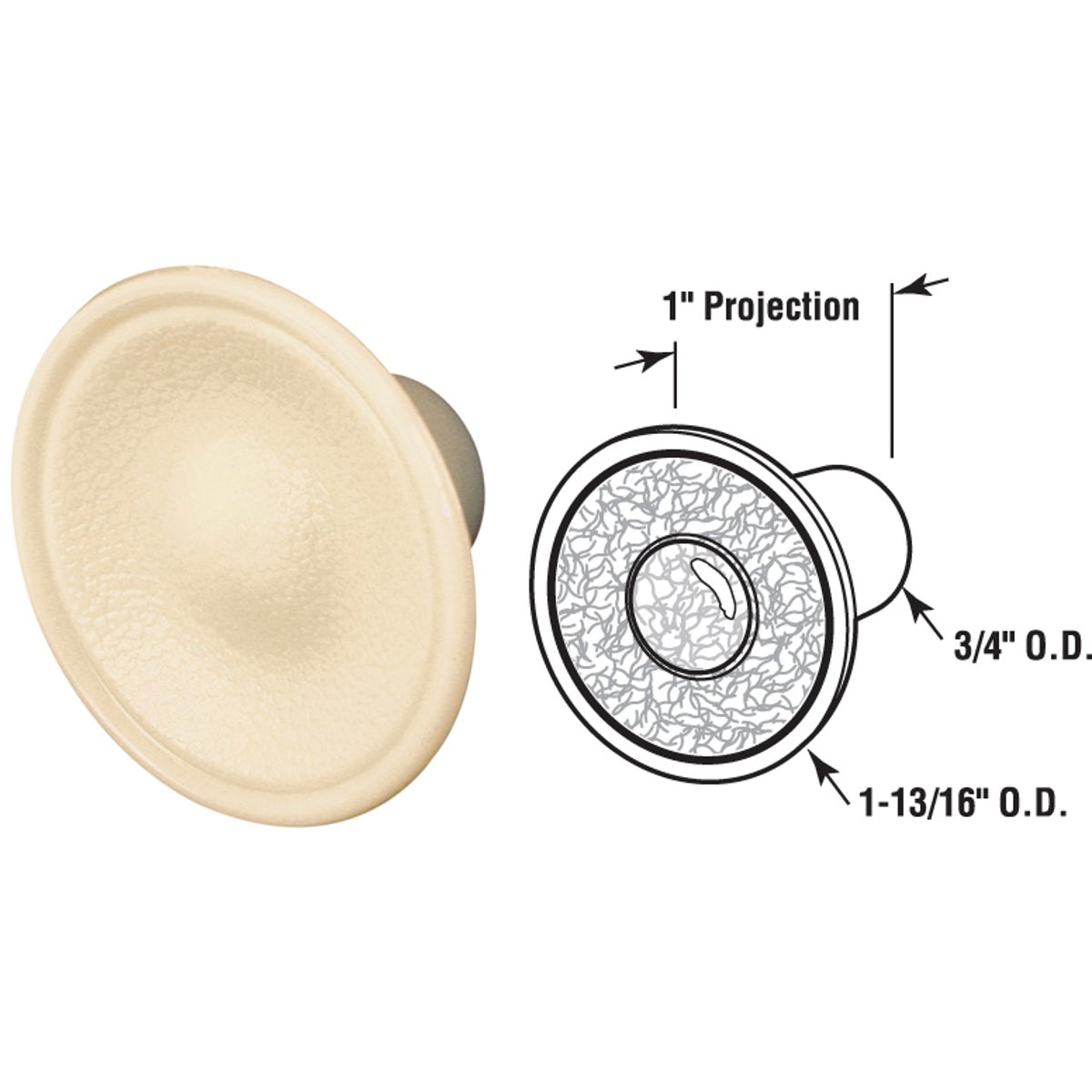 IVORY PLASTIC DOOR KNOB