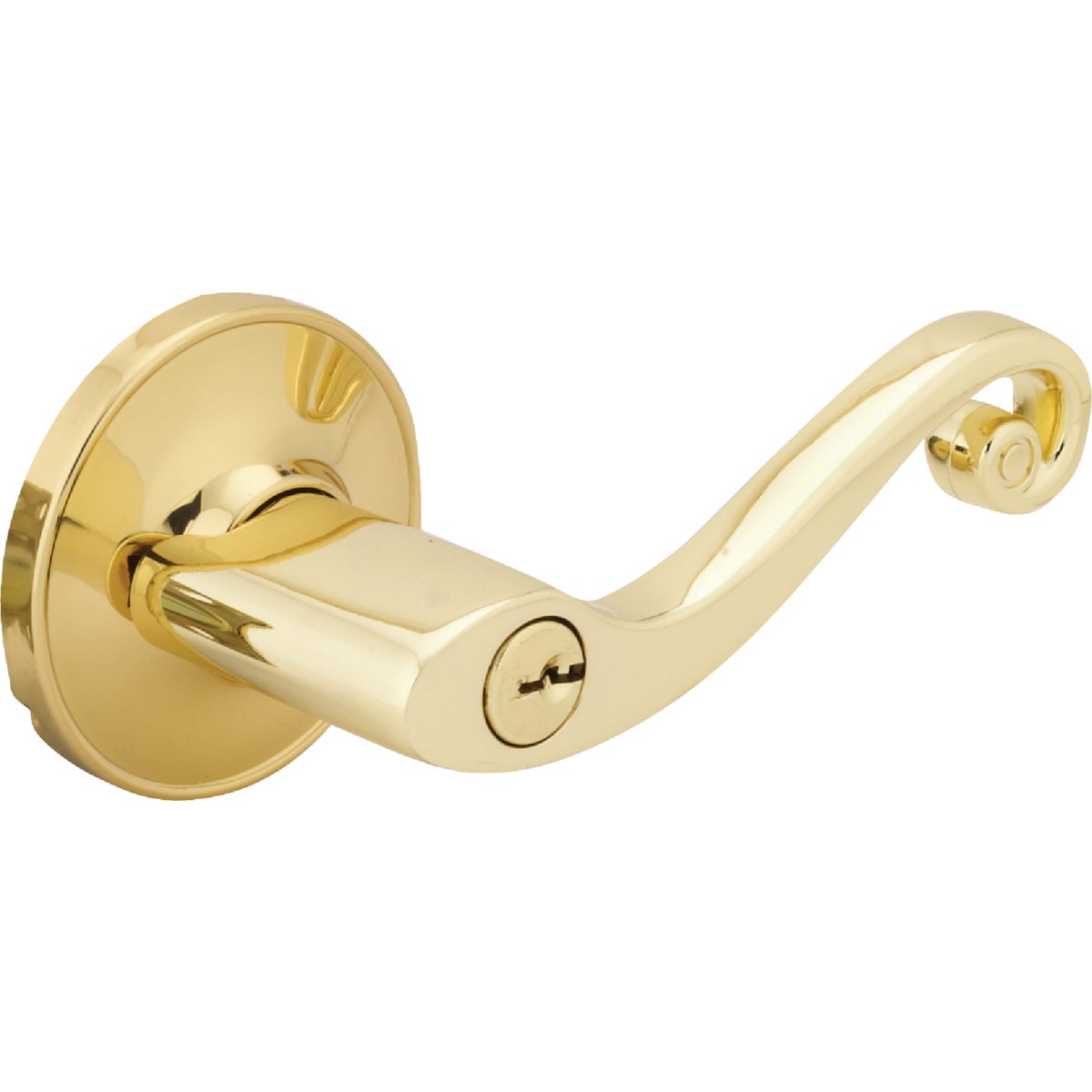 Steel Pro Polished Brass Entrance Lever Lockset 238415