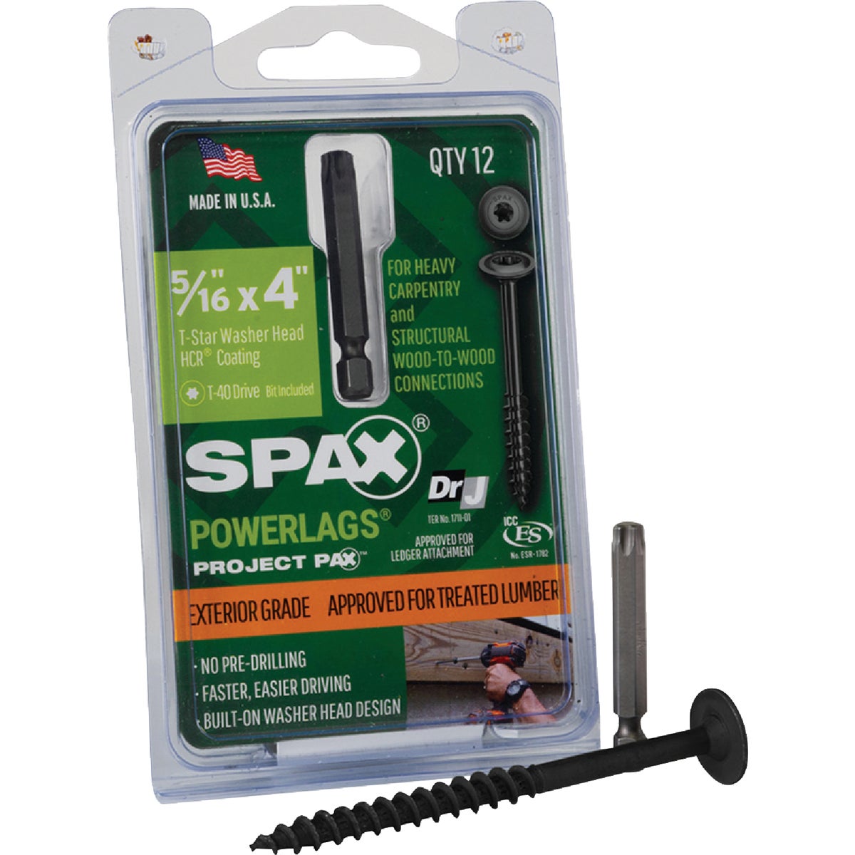 5/16X4 WH PWRLG SCREW
