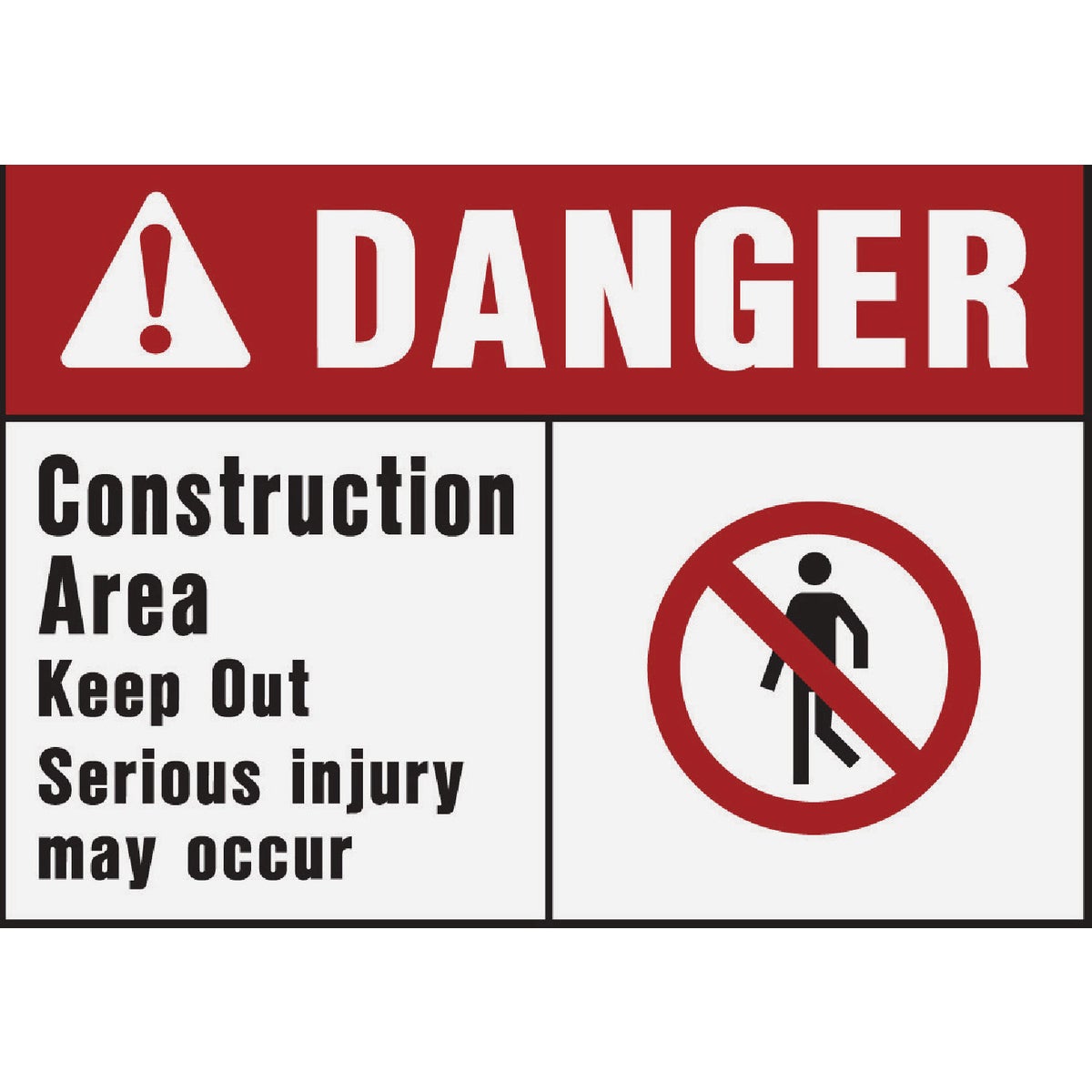 DANGER CONSTR AREA SIGN