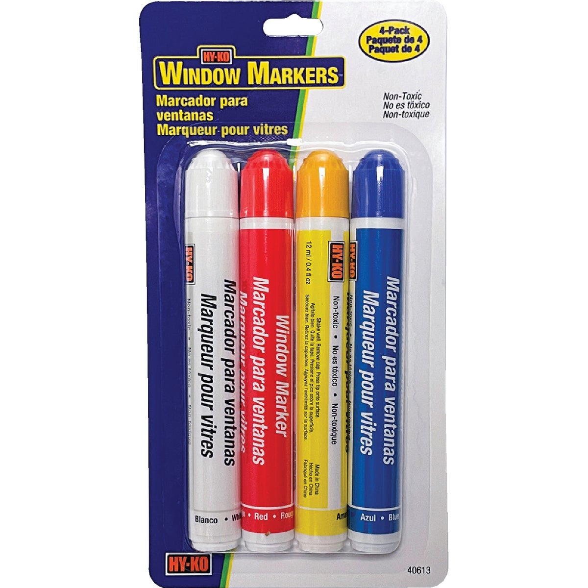 4PK ASST WINDOW MARKERS