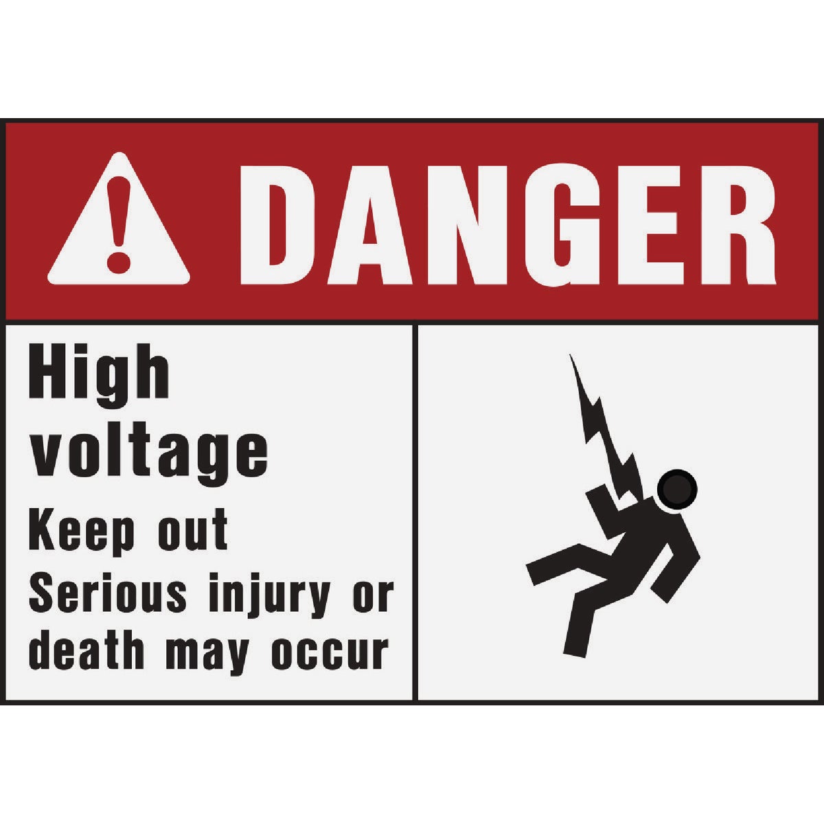 DANGER HIGH VOLT SIGN