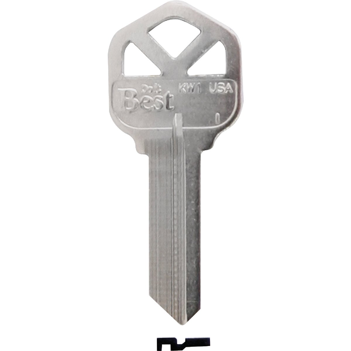 Do it Best Kwikset Nickel Plated House Key, KW1 (250-Pack) 245399