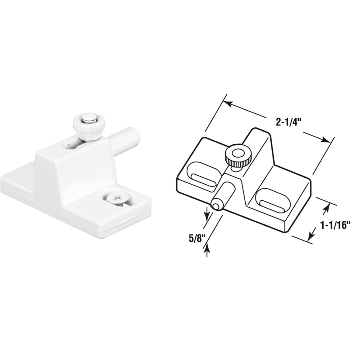 3/4"WHT DOOR/WINDOW LOCK