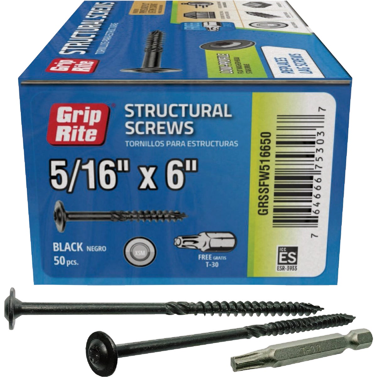 50CT 5/16X6 STRUC SCREW