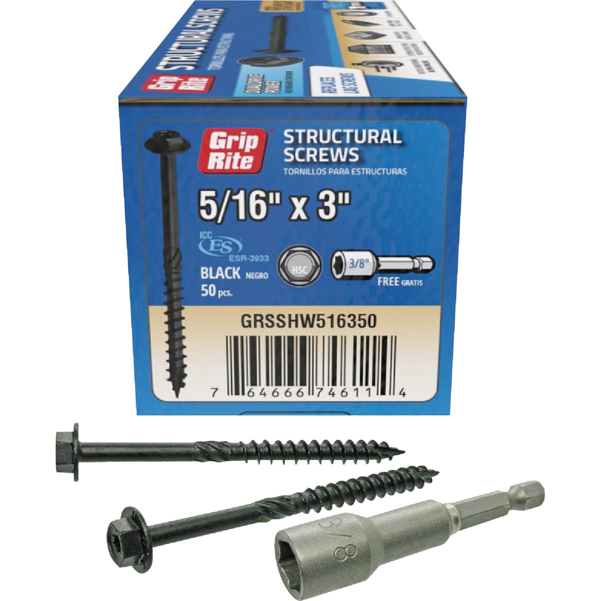 50CT 5/16X3 STRUC SCREW