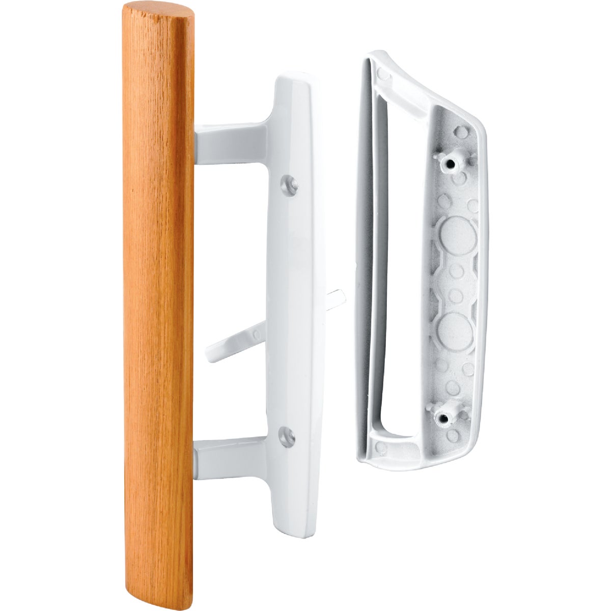 WHT SLIDING DR HANDLESET