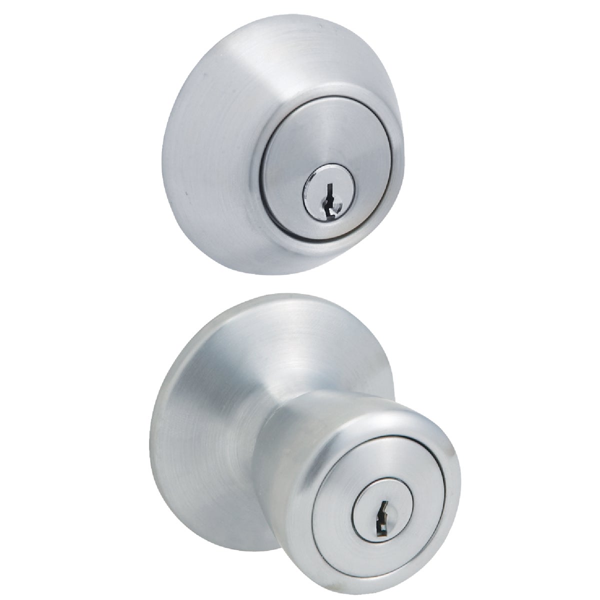 Steel Pro Entry Lockset & Single Cylinder Deadbolt Combo 254193