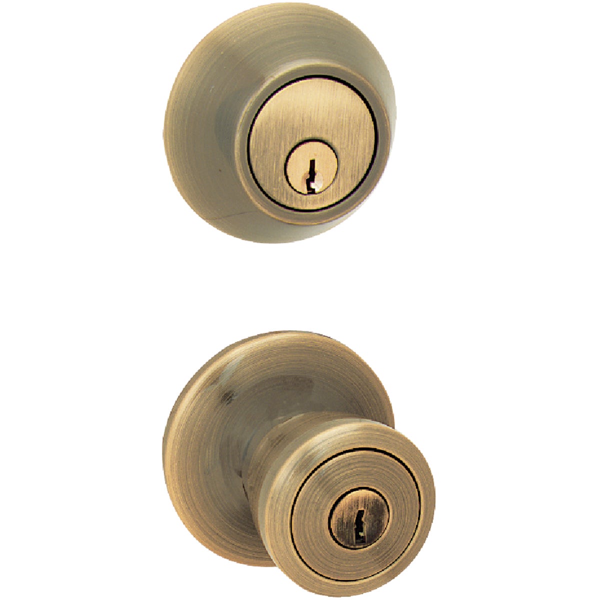 Steel Pro Entry Lockset & Single Cylinder Deadbolt Combo 256358