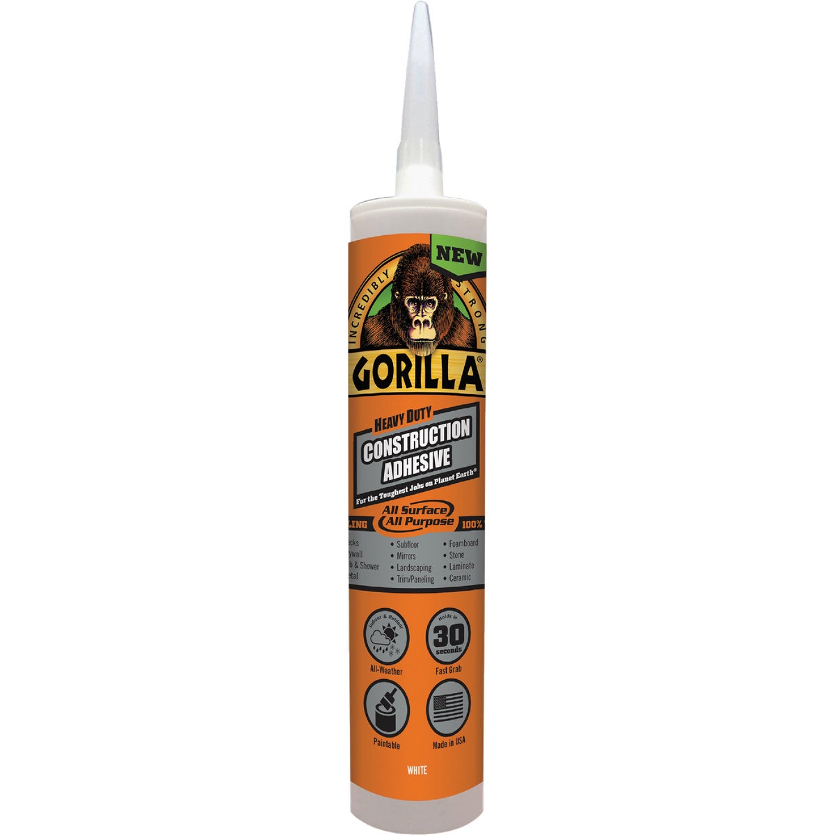 Gorilla Heavy Duty All Surface Construction Adhesive 261098