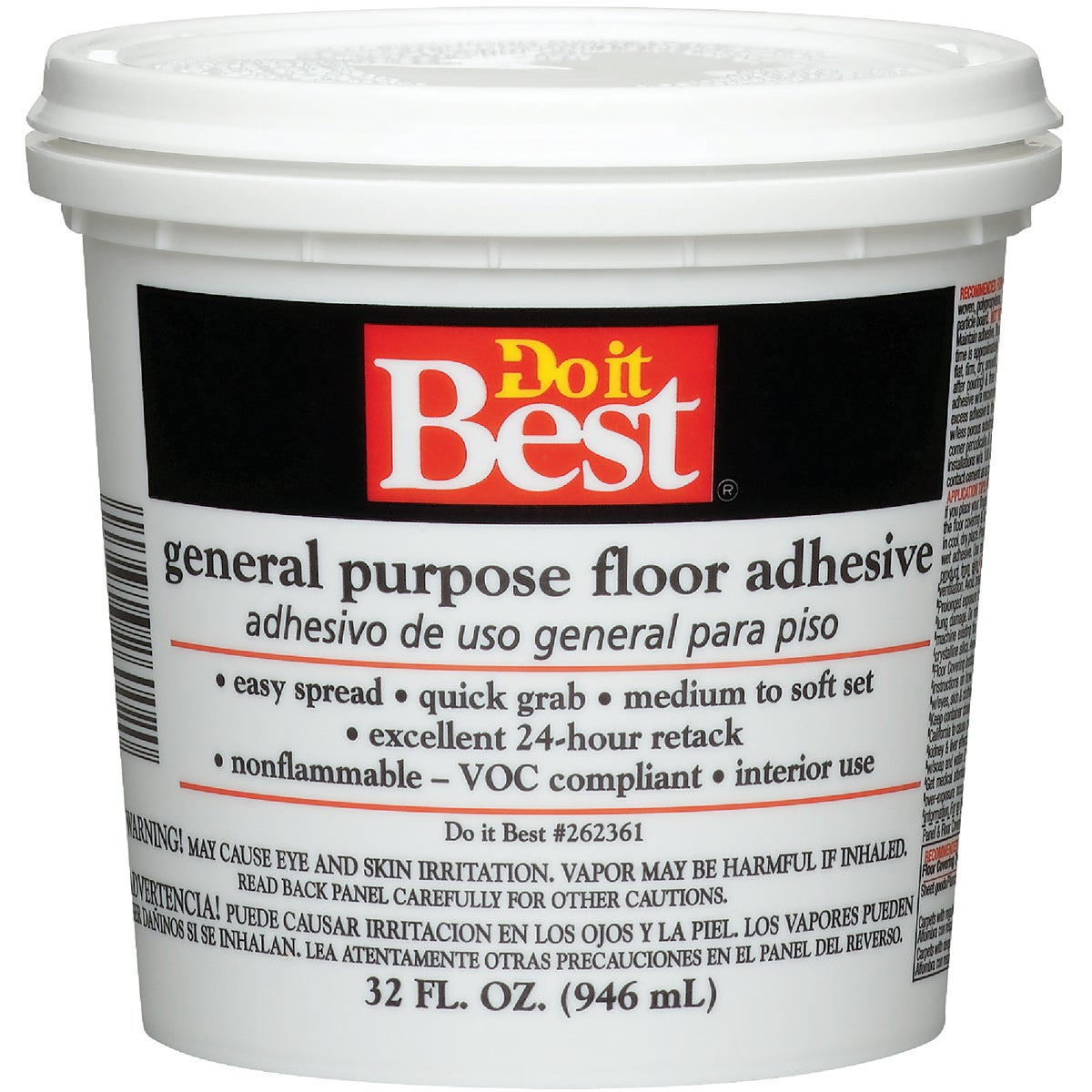 Do it Best Beige General-Purpose Floor Adhesive (Quart) 262361