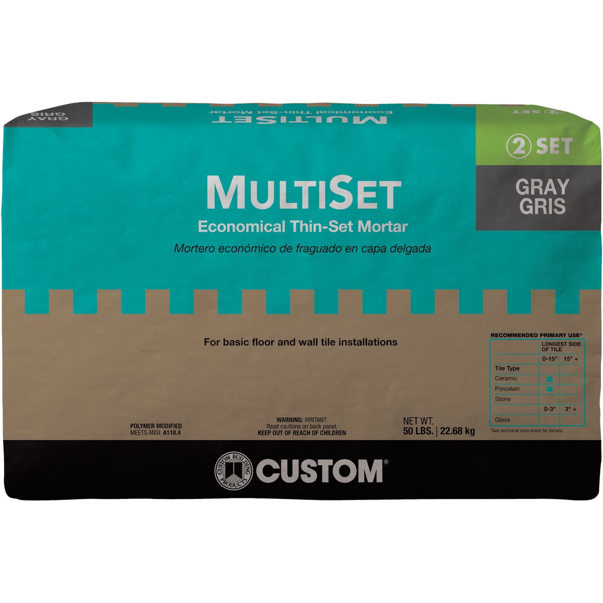MultiSet Modified Thin-Set Mortar Mix 263818