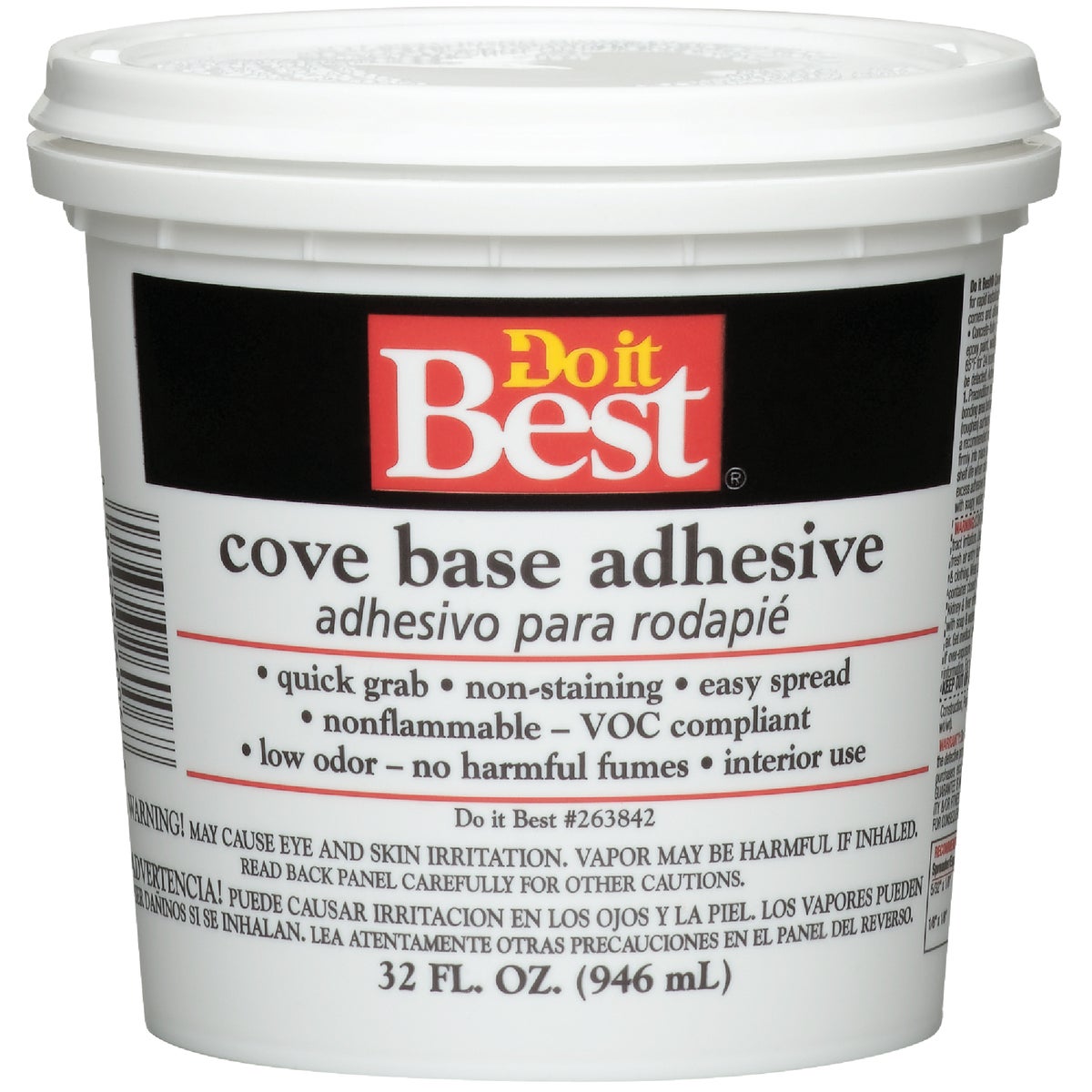 Do It Best 1 Qt. Buff Cove Base Adhesive 263842