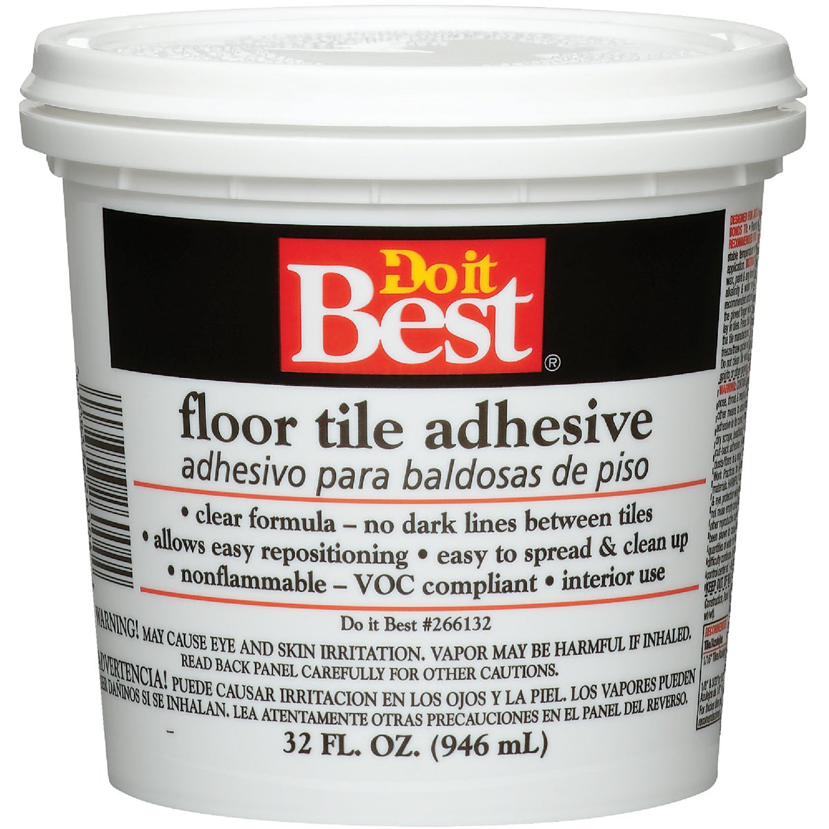 Do it Best Clear Thin Spread Floor Tile Adhesive (Quart) 266132