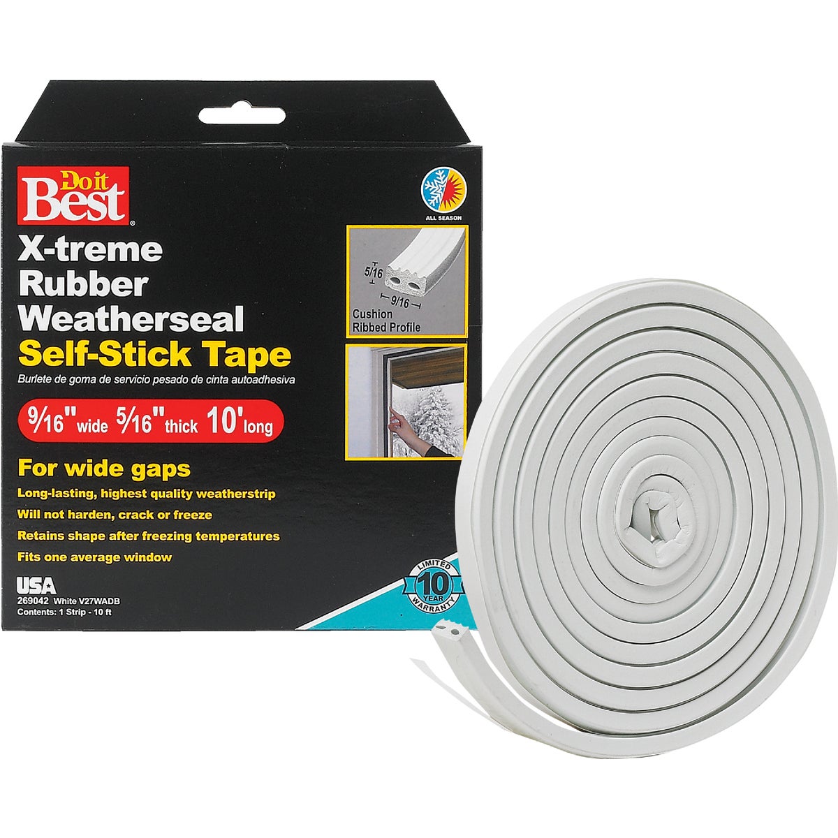 Do it Best X-Treme Rubber Weatherseal Tape 269042
