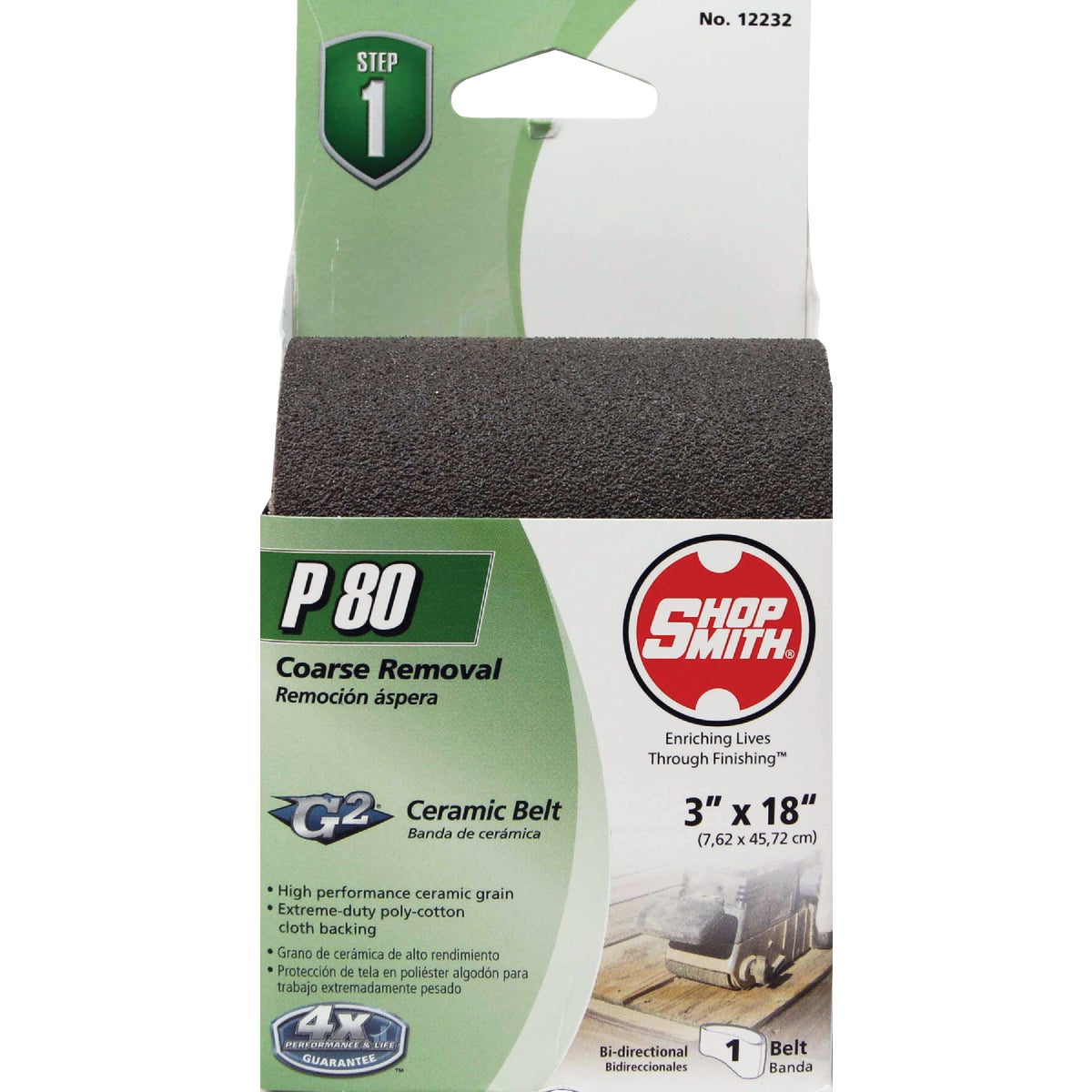 3"X18" 80G  PLTNM BELT