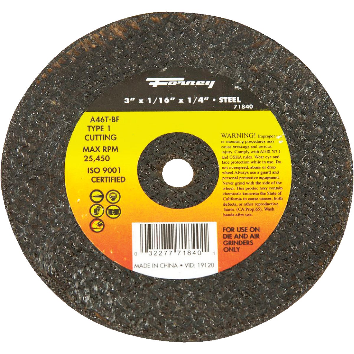 Forney Type 1 Cut-Off Wheel 301448